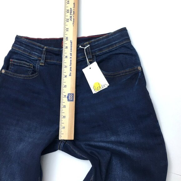 NEW Boden Girls Straight Leg Jeans Dark Wash Stretch size 13 length 28" - Picture 6 of 8